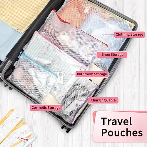 Umriox Zipper Pouch, 16.9x12.4 in (12 Colors, 12 Packs), Extra Large Zipper Bags, Waterproof Bags for Office Supplies, Puzzles, Board Game Storage & Cross Stitch Projects thumbnail 7