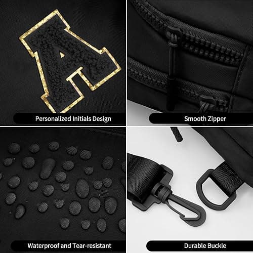 Fystdtote Gifts for Teen Girls Kids,Crossbody Initial Bag Purse Black,A | Birthday Gift for Girl Toddler,Sling Bag Fanny Pack Trendy Stuff,Personalized Gifts for 3 4 5 6 7 8 9 10 11 12 13 Year Old thumbnail 5