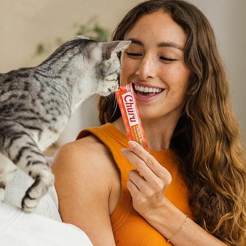 INABA Churu Cat Treats, Lickable, Squeezable Creamy Purée with Vitamin E, 0.5 Ounces per Tube, 100 Tubes Total, Tuna Variety thumbnail 9