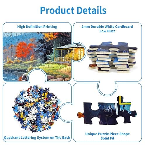 1000 Piece Puzzle for Adults, Advent Puzzle Maple Cabin 1000 Pieces Puzzles for Adults Teens Kids, Forest Cabin 1000 Pieces Jigsaw Puzzles 6 Days Holiday Puzzles Countdown to Weekend Gift thumbnail 5