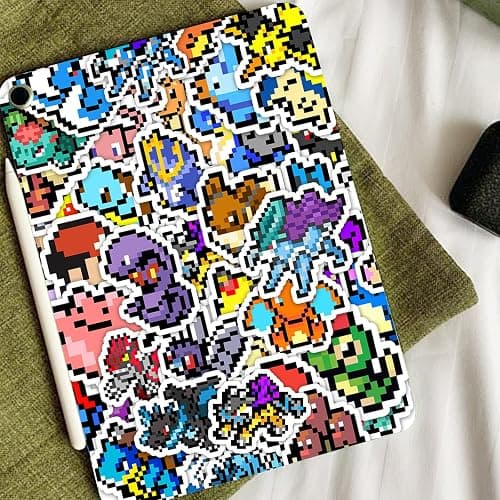 Pounchi Retro Pixel Anime Stickers (50Pcs Large Size) Aesthetic Video Game PVC Sticker, Gifts for Laptop Water Bottle Skateboard Party Supplies Decorations Teens thumbnail 5