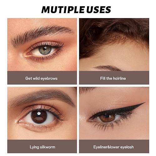 2 Pack Eyebrow Pen, Waterproof Microblading Eyebrow Pencil, 4 Tip Precise Eye Brow Makeup Pen for Women to Effortlessly Create Hair Like Natural Brows, Non Dry Out and Last All Day (Medium Brown) thumbnail 6
