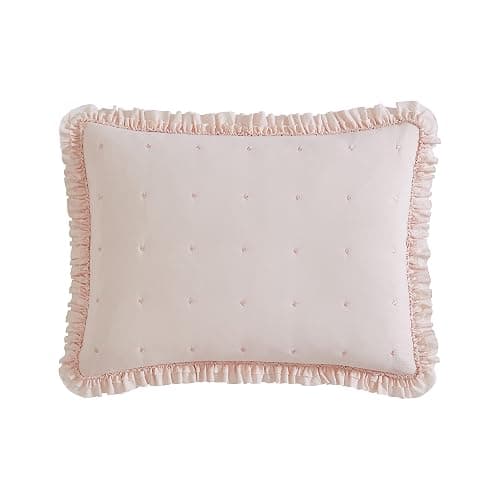 Laura Ashley- Twin Quilt Set, Reversible Bedding Set Including Sham(s), Lightweight for Year Round Use, Coquette Room Decor (Hailee Pink, Twin) thumbnail 4