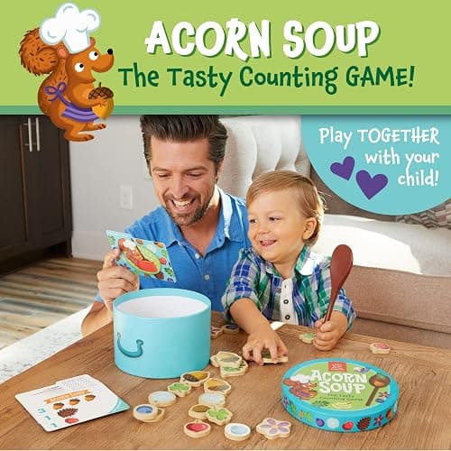 Peaceable Kingdom Acorn Soup – Game for You and Your 2 + Year Old – Fun Toddler Games Ages 2–4 That Teach Numbers and Counting Skills thumbnail 2