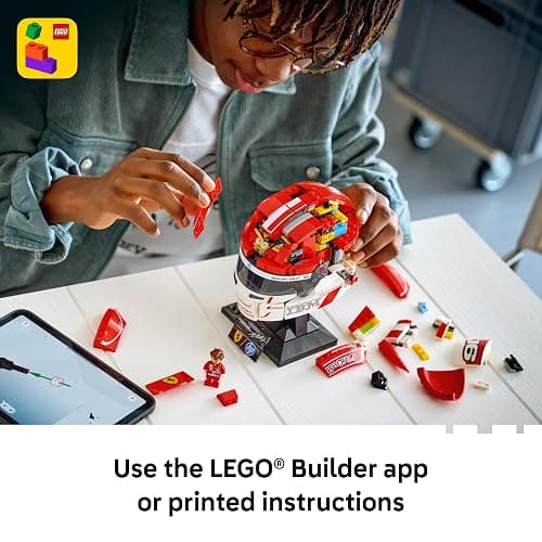 LEGO Editions Scuderia Ferrari HP Charles Leclerc Helmet - Building Set for Teens, Ages 14+ - Collectible F1 Display - Bedroom or Home Office Decor - Gift for Formula 1 Fans - 43014 thumbnail 2