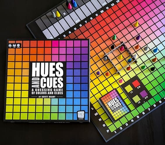 HUES and CUES - Vibrant Color Guessing Board Game for 3-10 Players Ages 8+, Connect Clues and Guess from 480 Color Squares thumbnail 3