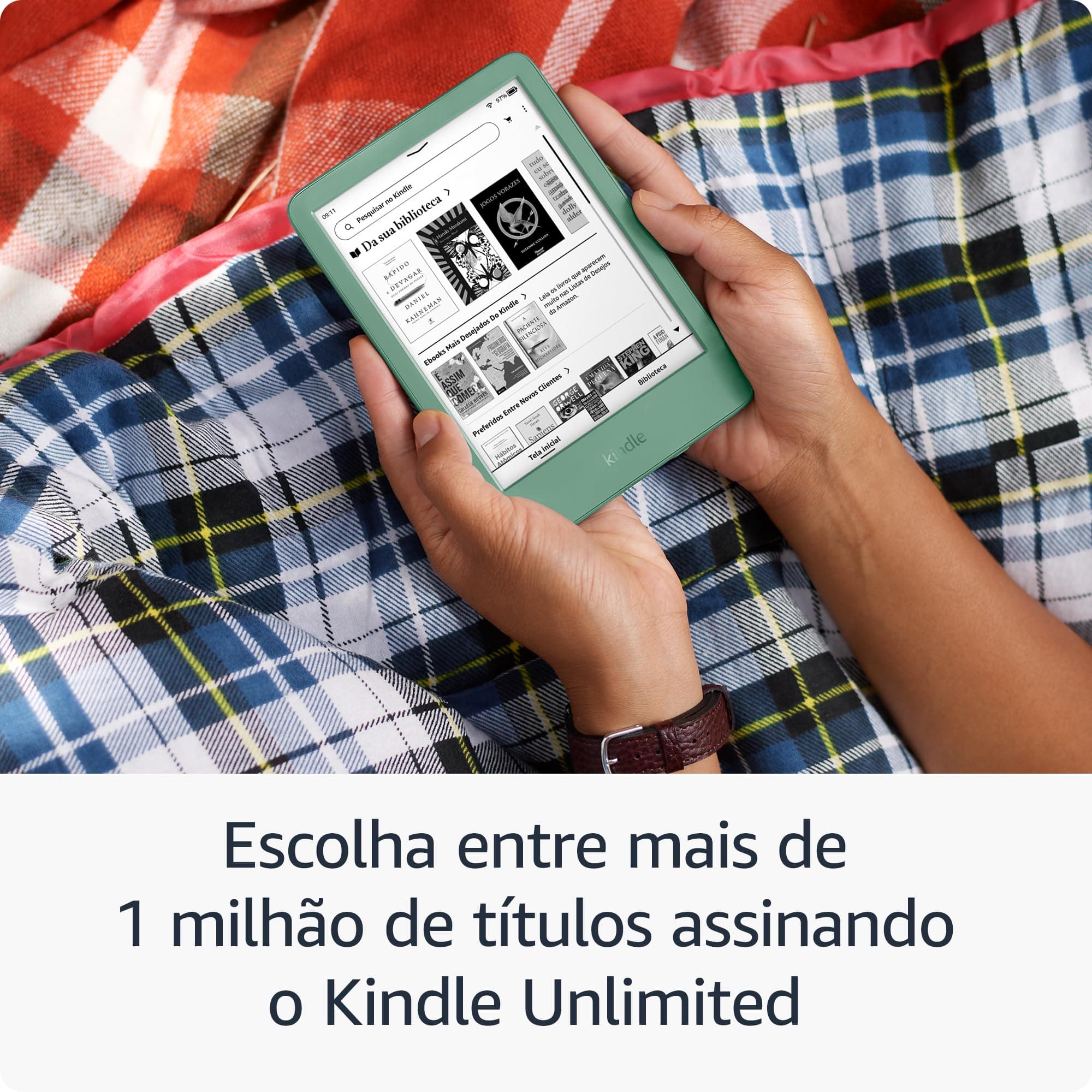 Kindle 16 GB (Última geração) - Leve e compacto, com tela antirreflexo, trocas de página mais rápidas, luz frontal ajustável e bateria de longa duração - Cor Preta - Preta thumbnail 8