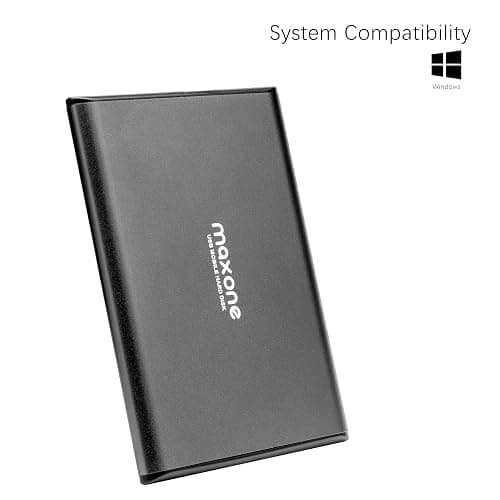 Maxone 500GB Ultra Slim Portable External Hard Drive HDD USB 3.0 Compatible with PC, Laptop, Charcoal Grey thumbnail 2