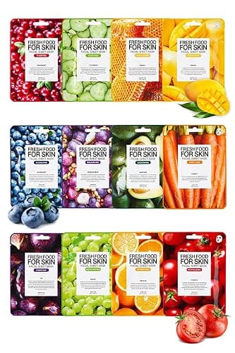 FARMSKIN Organic Face Mask, 12 pcs - Hydrating, Moisturizing, Brightening, Soothing, Cruelty-Free - Image 1