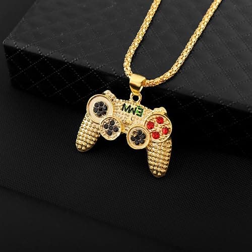Just Follow Colorful Crystal Game Controller Necklaces Punk Hip Hop Friendship Game Console Necklace for Best Friends thumbnail 6