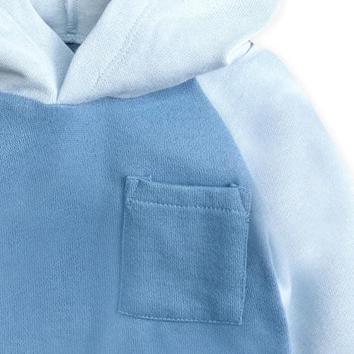 Butterblu Patch 2-piece Colorblock Hoodie and Jogger Set Organic Cotton | GOTS Certified Organic Cotton Hoodie Sweatshirt and Joggers for Baby and Toddler Boys, Girls, Unisex thumbnail 5