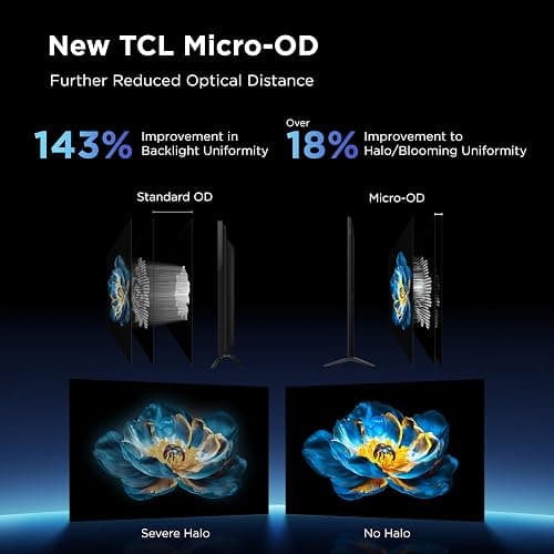 TCL 75 Inch Class QM6K Series | Mini LED QLED 4K HDR | 75QM6K, 2025 Model | 120HZ-144HZ High Brightness Smart Google TV Dolby Atmos Onkyo Audio | Voice Remote Alexa Gaming Streaming Television thumbnail 9