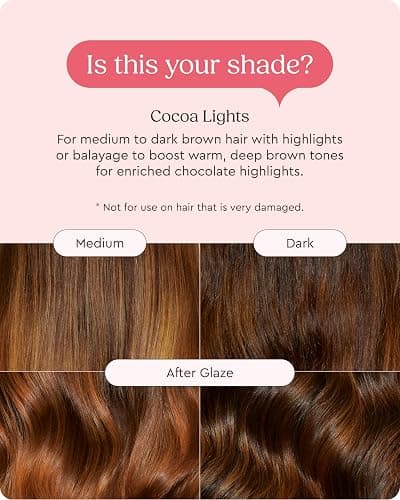 Glaze Super Gloss Color Conditioning Gloss – Cocoa Lights for Medium to Dark Brown Hair with Highlights – Rinse Out Semi-Permanent Hair Gloss that Enhances Color and Boosts Shine & Hydration thumbnail 4