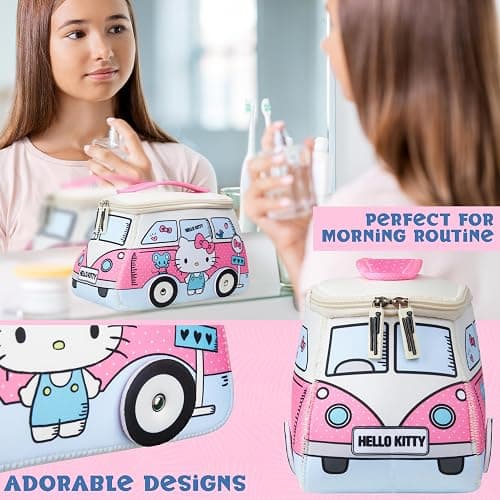 Get Trend Hello Kitty Toiletry Bag Women Teens Travel Essentials Girls Kawaii Makeup Bag Gifts for Her (Multi Hello Kitty) thumbnail 2