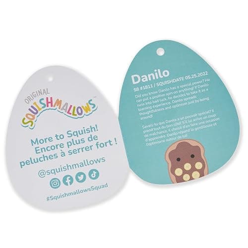 Squishmallows Original 8-Inch Danilo Chocolate Banana Toast - Official Jazwares Plush thumbnail 7