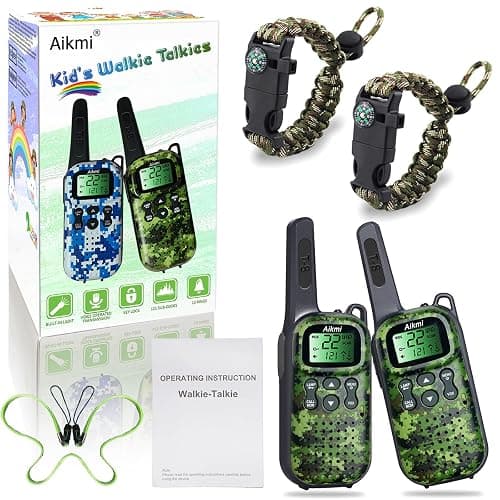 Toys for Boys Walkie Talkies for Kids 6 7 8 Year Old Boy Toys Pretend Play Police Military Spy Hunt Camp Outdoor Toys for Kids Birthday Present Boys Gifts (Green Green) thumbnail 7