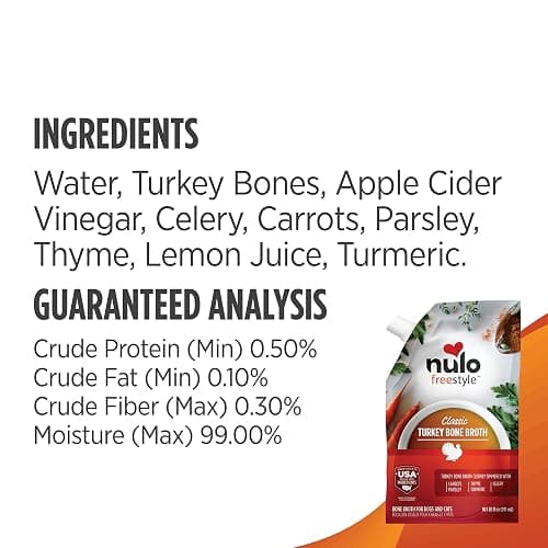 Nulo Freestyle Bone Broth, Premium Food Topper for Cats and Dogs, with Collagen and Chondroitin Sulfate to Help Boost The Quality of Your Pet’s Coat and Skin, 20 Fl Oz (Pack of 3) thumbnail 7