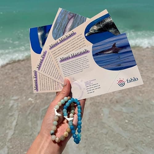 Fahlo Dolphin Tracking Bracelet, Elastic, supports FIU Marine Conservation, one size fits most for Men and Women thumbnail 2