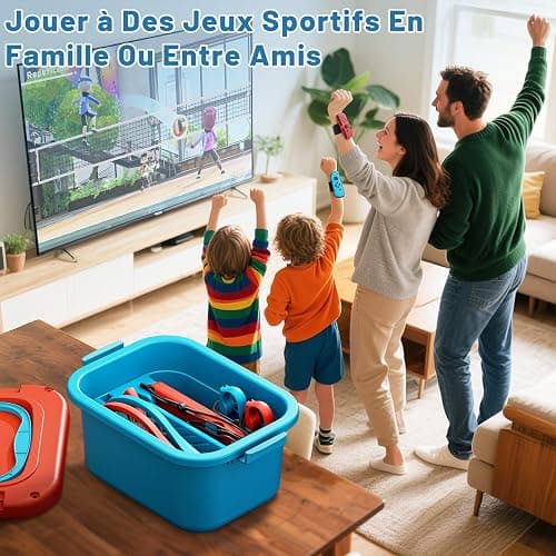 Ensemble d'accessoires Deruitu 15 en 1 pour Nintendo Switch/jeux OLED, kit d'accessoires pour jeux Switch Sports, ensemble d'accessoires de jeu Family Party Pack pour jeux Switch OLED Sports thumbnail 7