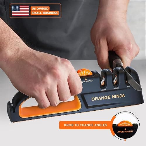 5 Precision Adjust Knife Sharpener- 3-Stage Premium Kitchen Knife Sharpener to Repair, Restore & Polish Blades by Sharp Pebble thumbnail 2