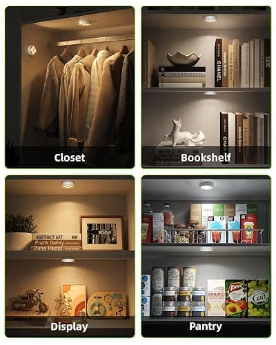EZVALO LED Puck Lights, Rechargeable Touch Light, 2.95'' Mini Tap Lights, Wireless Closet Light, Under Cabinet Lighting, 3 Color Temps, Stick On Lights Kitchen,Closet,Pantry(2 Pack) thumbnail 6