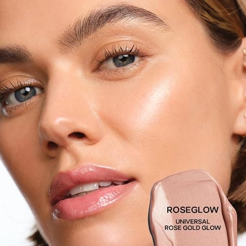 Saie Mini Glowy Super Gel Lightweight Illuminator - Luminizer + Makeup Primer for Glowing Skin - Enriched with Vitamin C + Hydrating Squalane Oil - Roseglow (0.5 oz) thumbnail 2