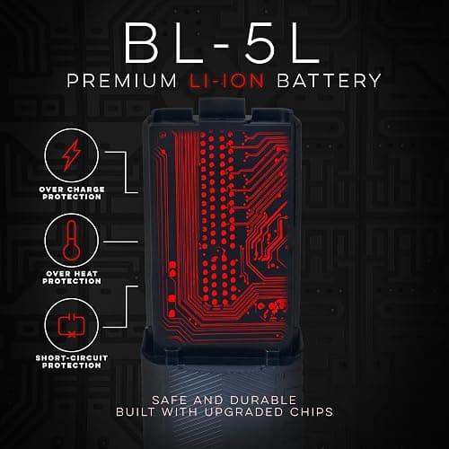 BaoFeng, BTECH BL-5L 3800mAh Li-ion Battery Pack, High Capacity Extended Battery for UV-5X3, BF-F8HP, and UV-5R Radios (BL-5 BaoFeng Battery Series) thumbnail 3
