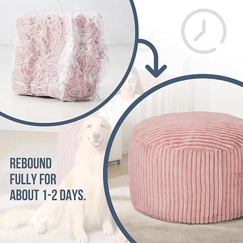 3ft Bean Bag Chairs for Adults Large Beanbag Chair with Stripe Plush Cover Big Bean Bag Chair for Living Room Bedroom Dorm Office thumbnail 9