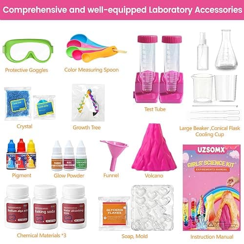 My First Science Kit for Kids Ages 4-5-6-7-8, 150+ Science Experiments Stem Toy Learning & Educational Projects with Chemistry Set, Crystal Growing, Volcano Science Kit thumbnail 3