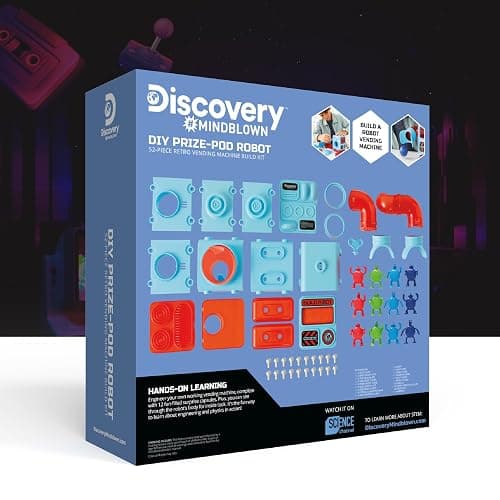 Discovery DIY Prize-Pod Robot Kit, 52-Piece Vending Machine Building Set, 12 Transforming Capsules, Educational Science Experiment, Engineering STEM Project, Robotics Toy Gift Kids Age 8+ thumbnail 8