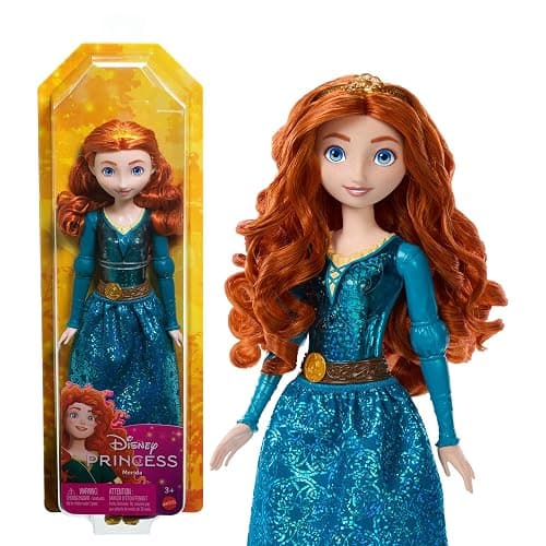 Mattel Disney Princess Merida Fashion Doll in Signature Look | Sparkling Fashion with Removable Skirt, Tiara & Shoes, Posable & Collectible, Inspired by Disney Pixar Brave Movie - Image 1