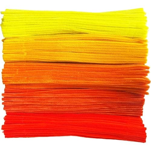 500pcs Colorful Yellow Pipe Cleaners Craft Supplies Chenille Stems for Handmade Gift Flower Bouquet DIY Art and Craft Projects (6 mm x 12 Inch) thumbnail 6