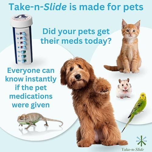 TAKE-N-SLIDE Peel and Stick Reusable for 12 + Refills, Pill/Medication/Vitamin/Pet Med Tracker & Reminder, Attach to Your Bottle, Organizer-Free, Curved‑Back (White, 5-Pack) thumbnail 9
