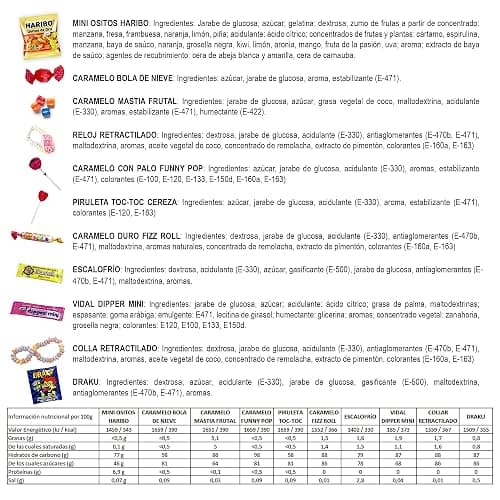 Mega Pack 200 Bonbons, Confiseries et Candy Cia&Co · Pour Piñatas, Fêtes d'Enfants, Noël, Halloween · Jusqu'à 20 Sacs d'Anniversaire · Chaque Pièce Emballée Individuellement thumbnail 2