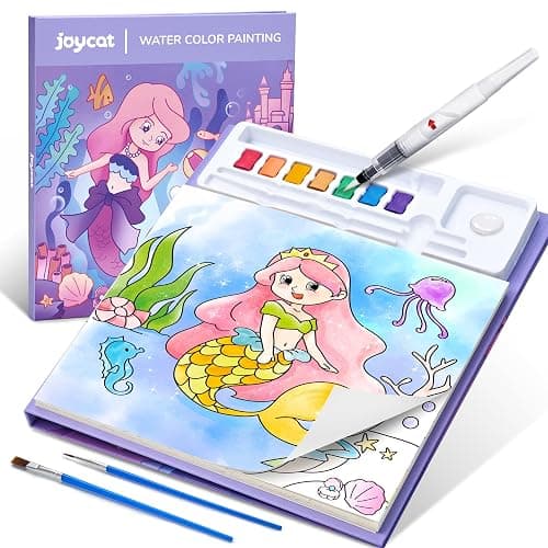 JoyCat Paint with Water Coloring Books for Toddlers, Watercolor Painting Sets for Kids Ages 3-5 4-8, Arts and Crafts Drawing Activities Toy Birthday Gifts for Boys Girls (Underwater World) - Image 1