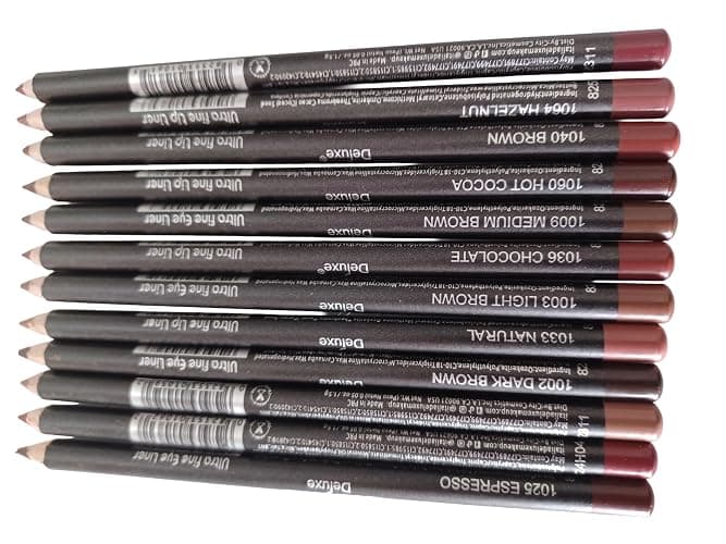 12pc Ultra Fine Lip &Eye Liner Brown Set thumbnail 3
