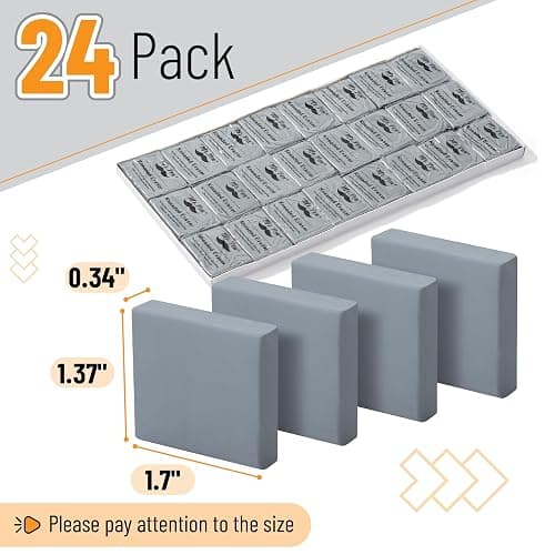 Mr. Pen- Kneaded Erasers, 1.37" x 1.7", 24 Pack, Gray, Soft Moldable Art Erasers for Charcoal, Graphite & Pastel Drawing, Precision Highlighting, Smudge Control, Easy Shaping for Artists & Students thumbnail 3