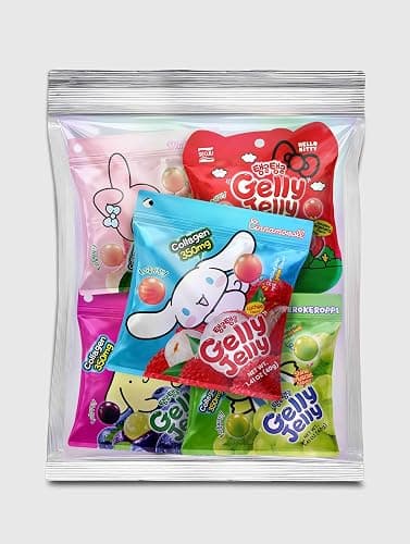 Gelly Jelly Fruit Gummy Snack – Chewy Jelly with Juicy Center – 5 Fruity Flavors (Shine Muscat, Grape, Strawberry, Peach, Lychee) – Individually Wrapped – Fun Treat for Kids & Adults (5-Flavor Pack, 1.41 oz x 5 Packs) (5-Flavor Variety Pack) thumbnail 8