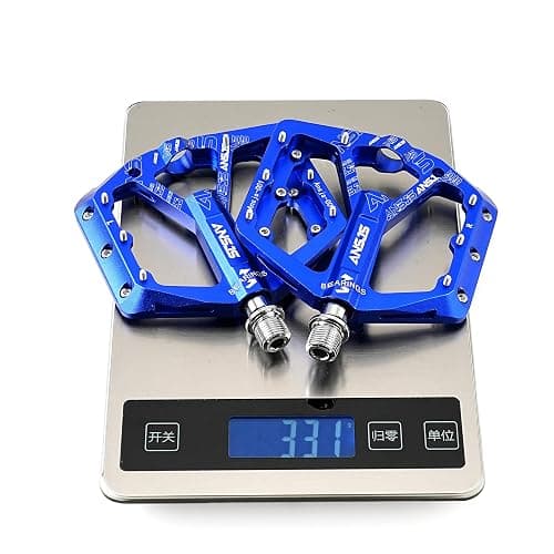 Mountain Bike Pedals,3 Bearings Bike Pedals Platform Bicycle Flat Pedals 9/16" Pedals Black MTB Pedals Metal Bike Pedals thumbnail 5
