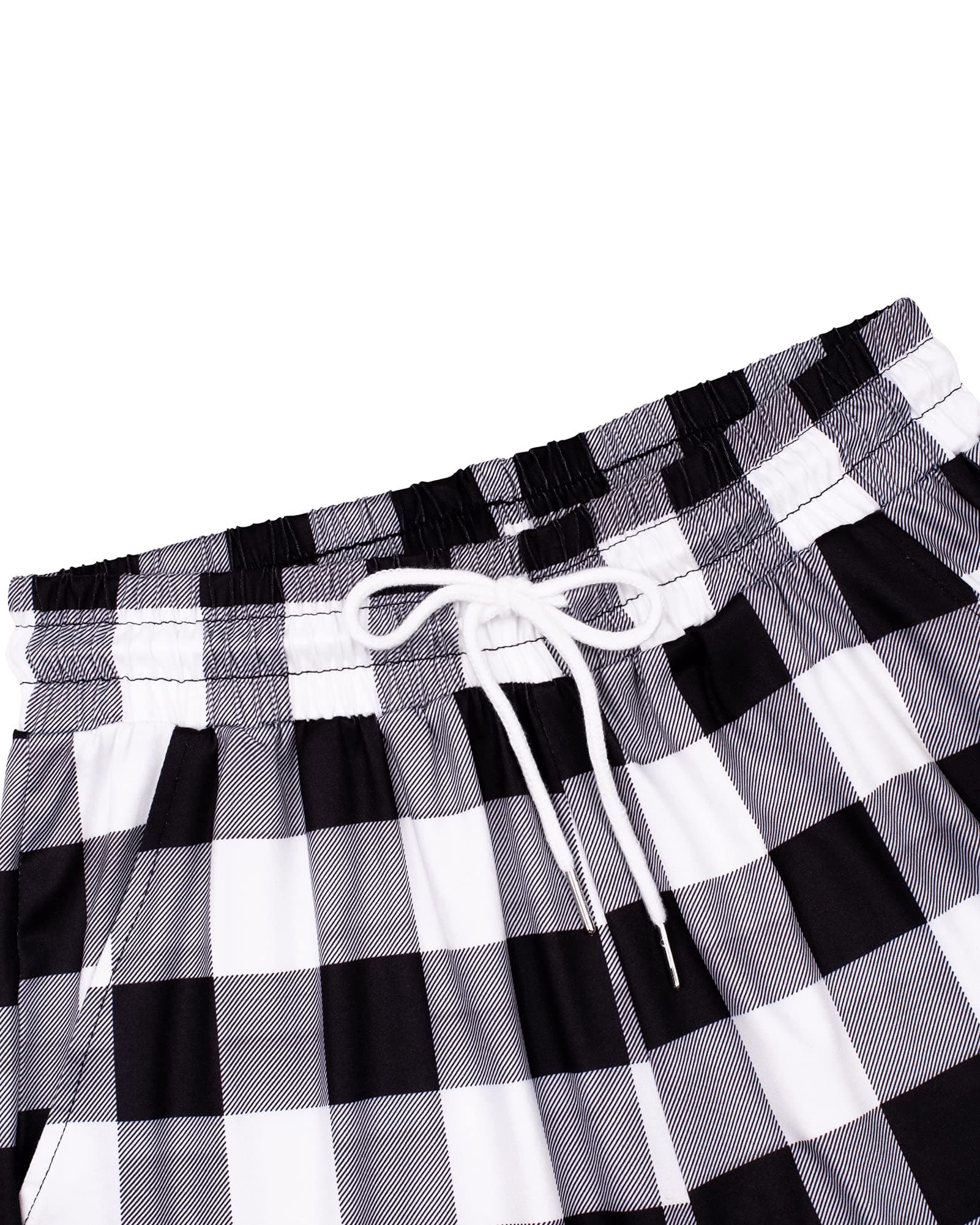 Alimens & Gentle Women's Pajama Pants Stretch Bottoms Cotton Drawstring Lounge Sleepwear with Pockets - Black&white - Medium thumbnail 3