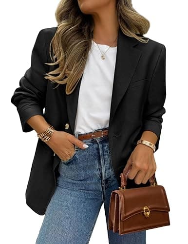 PRETTYGARDEN 2026 Blazers for Women Business Casual Long Sleeve Lapel Open Front Suit Jacket Work Blazer with Pockets - Image 1