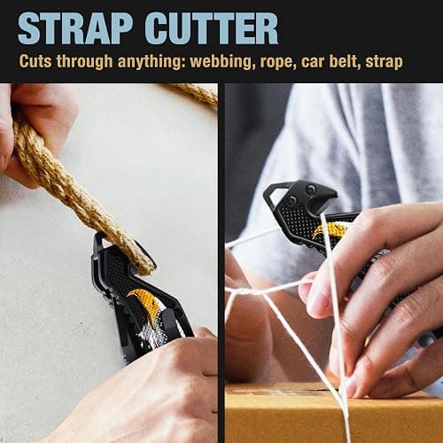 Legal Pocket Knife with 2.95” Serrated Blade, Glass Breaker, Seat Belt Cutter - EDC Sharp Folding Knives with Portable Clip - Small Tool for Tactical Camping Survival Hiking - Gifts for Men, Women thumbnail 6