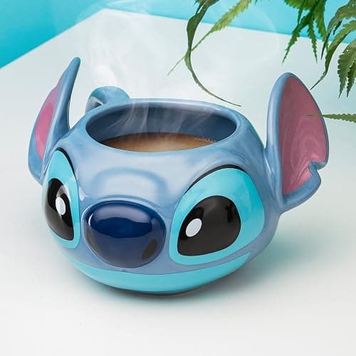 Paladone | Disney's Stitch Shaped Ceramic Coffee Mug | Officially Licensed Disney Lilo & Stitch Merchandise | Collectors Item | Novelty Gifts | Drinkware, Blue - Lilo & Stitch thumbnail 2