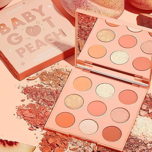 ColourPop Baby Got Peach Shadow Palette - Orange & Coral Shadows with Metallic, Matte and Glitter Finishes - High-Pigment Makeup with a Long-Wearing Formula (0.3 oz) - Baby Got Peach thumbnail 6