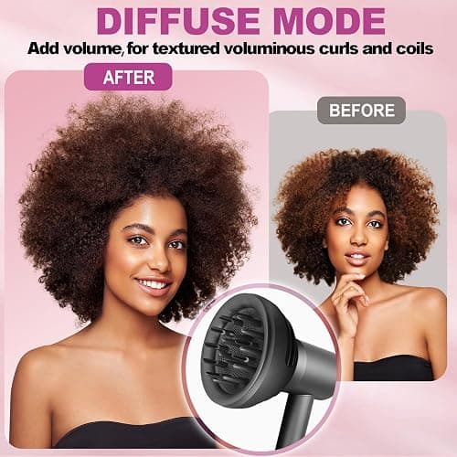 YTCHYYSK New Wave+Curl Diffuser Nozzle for Dyson Supersonic Hair Dryer HD01 HD02 HD03 HD04 HD08 HD15 HD16 Accessories, Attachemnt Parts No 973924-01, One Tool Two Mode for Wavy Curly or Coily Hair thumbnail 6