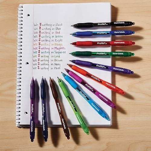 Paper Mate Profile Retractable Ballpoint Pens, Bold Point (1.4mm), Assorted Colors, 12 Count - Back to School, Office, Teacher Supplies thumbnail 2