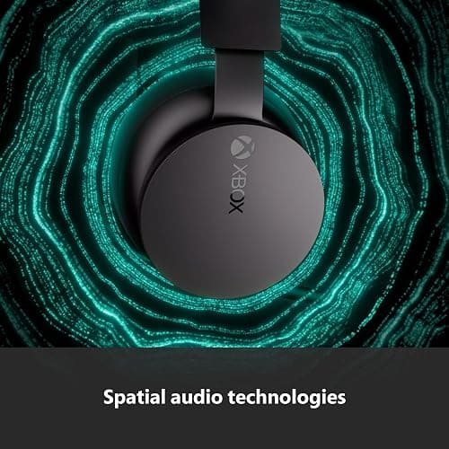 Xbox Wireless Gaming Headset – Over Ear Headphones – Spatial Audio with Dolby Atmos, Windows Sonic Series X|S, One, Windows PC, Mobile – Carbon Black thumbnail 6