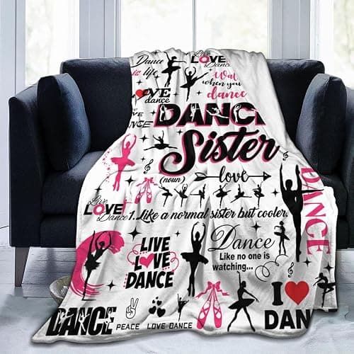 KIMROOP Dance Blanket Gifts for Teens Girls Women Instructor, Dance Teacher Gifts, Flannel Dancing Throw Blankets Gift for Dancers Team Teacher Dancing Lovers Ornament 50"X40" thumbnail 2