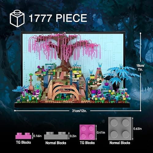Micro Brick Tree of Life Building Set, Creative Nature World Model, 3D Wall Art Home Office Decoration or Table Display, Collectible Display Set, Ideas Gift Building Toy for Adults,Teens Ages 8+ Kids thumbnail 3
