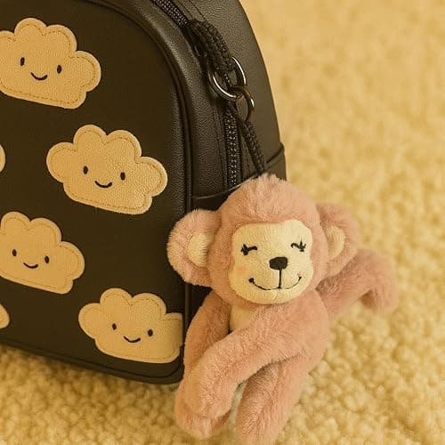 Plushland Magnetic Monkey Plush Pair - Couple Stuffed Animals Set Pairs Plush Toys for Best Friends & Kids - Huggable Monkey-Ready Emotional Support Toy with Charm 4 Inches(Huggable Monkey Pair) thumbnail 6